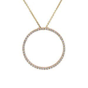 0.65 Carat Diamond Classic Round Eternity Pendant